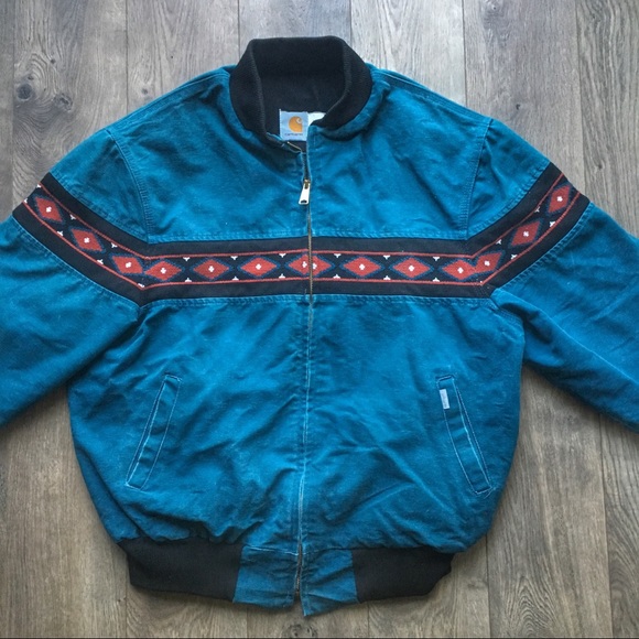 Canvas Santa Fe >> Vintage Carhartt Aztec Santa Fe Canvas Jacket Canvas Santa Fe >> Vintage Carhartt Aztec Santa Fe Canvas Jacket